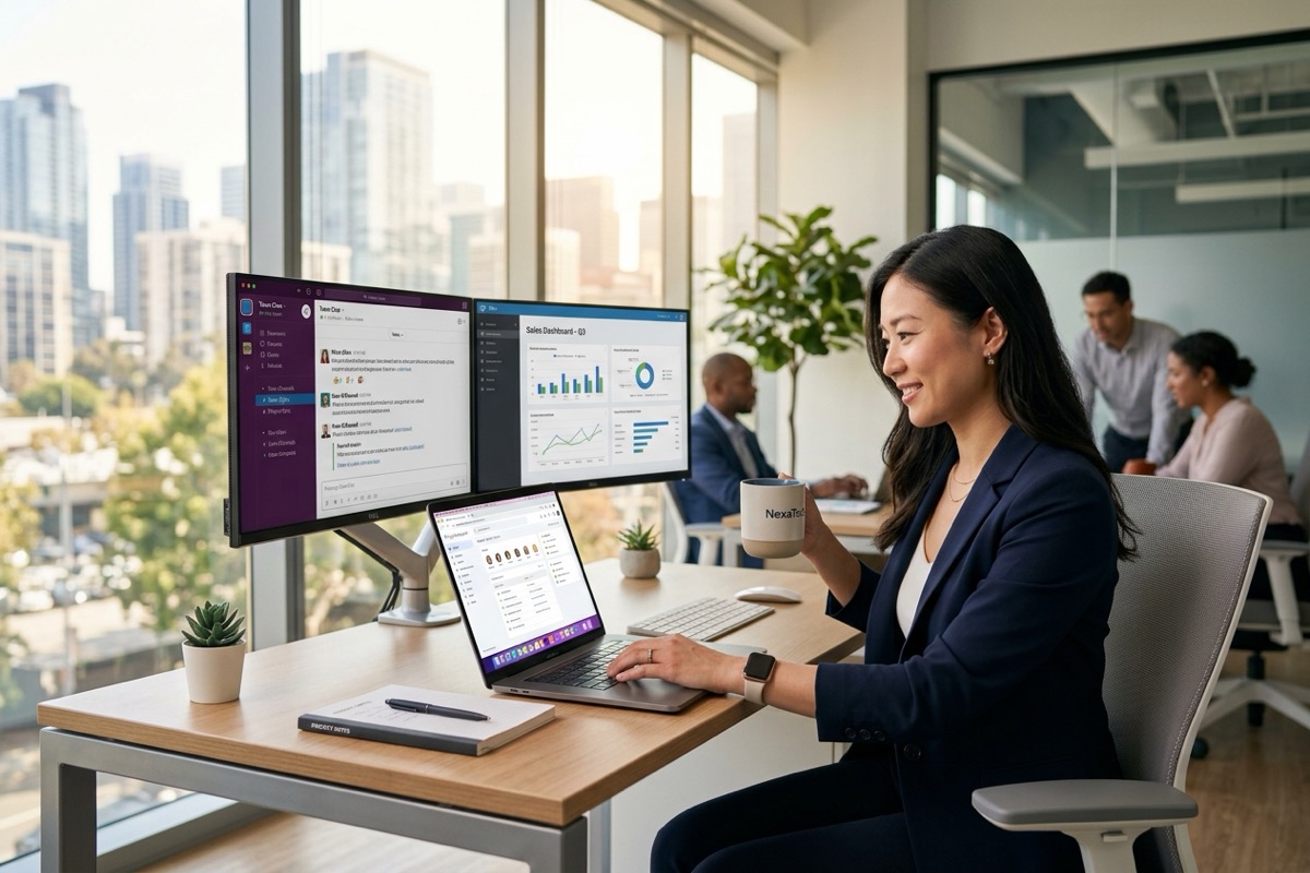 Microsoft 365 productivity suite, Teams collaboration tools, and cloud business software integration